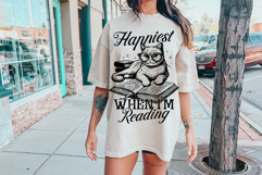 Bookish Cat SVG PNG Funny Reader Cat Book Lover Quote Product Image 2