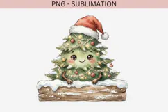 Christmas peeking character png design for T-shirts Product Image 2