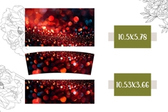 Red Glitter Tumbler Wrap Design, Red 40 Oz Tumbler Template Product Image 2