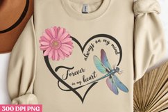 Forever in my heart PNG, Dragonfly Sublimation PNG Product Image 1