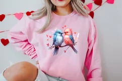 Breeds of Valentine Kissing Birds, Valentine's Day Clipart Product Image 2