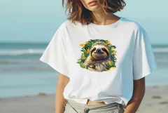 Cute Sloth Clipart, Funny Animals PNG, Sloth Illustration Product Image 2