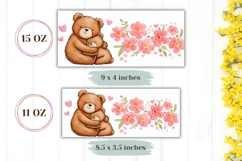 Bear Hugs For Mom Mug Design, Bear Mug Template Product Image 2