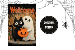 Welcome Halloween Garden Flag, Welcome Garden Flag Product Image 2