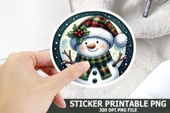 Christmas Santa Sticker| Christmas Sticker PNG Design Product Image 1