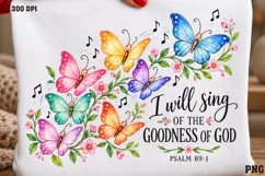 Christian Hope Shirt Design PNG, His Grace Renews My Tomorro Product Image 2