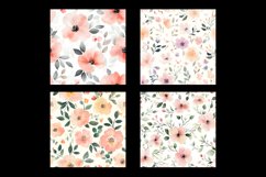 Watercolor flower Digital Paper Patterns Product Image 2