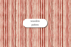 Terracotta Watercolor Stripe Seamless Pattern | Rustic Lines Product Image 1