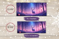 Winter Deer Mug Wrap, Magic Forest Coffee Mug Sublimation Product Image 2