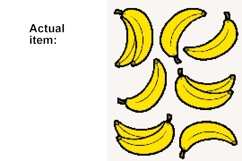 Cross stitch bananas embroidery pattern yellow fruit summer Product Image 2