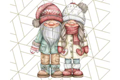 Scandinavian Christmas Gnomes Clipart PNG, Cute Gnome Png Product Image 2