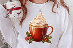 Christmas Cake Clipart, Christmas Cappuccino Clipart Product Image 2