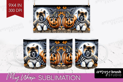 Akita Dog Mug Wrap Halloween Mug PNG Sublimation Product Image 1