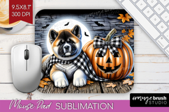 Akita Dog Mouse Pad Sublimation Halloween Mousepad PNG Product Image 1