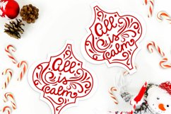 2 all is calm arabesque tree ornaments