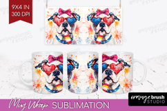 American Bulldog Dog Mug Wrap 4th Of July Mug PNG Product Image 1