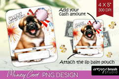 Anatolian Shepherd Dog Money Card PNG 4th of July Money Card Product Image 1