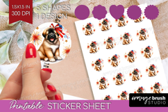 Anatolian Shepherd Dog Round Sticker Patriotic Dog Printable Product Image 1
