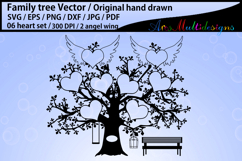 6 heart with 2 angel wing family tree Product Image 1