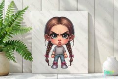 Angry Young Girl Sublimation Clipart Product Image 2