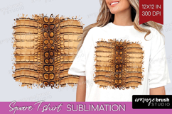 Animal Print Square Tshirt Background - Animal Skin PNG Product Image 1