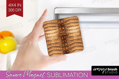 Animal Print Magnet Sublimation - Animal Skin Square Magnet Product Image 1