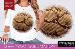 Animal Print Round Tshirt Background - Animal Skin PNG Product Image 1