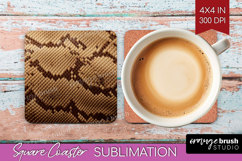 Animal Print Square Coaster - Animal Skin Coaster PNG Product Image 1