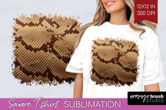 Animal Print Square Tshirt Background - Animal Skin PNG Product Image 1
