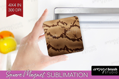 Animal Print Magnet Sublimation - Animal Skin Square Magnet Product Image 1
