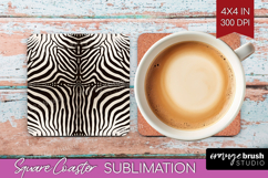 Animal Print Square Coaster - Animal Skin Coaster PNG Product Image 1