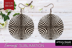 Animal Print Round Earrings - Animal Skin PNG Sublimation Product Image 1