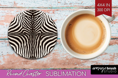 Animal Print Round Coaster - Animal Skin Coaster PNG Product Image 1