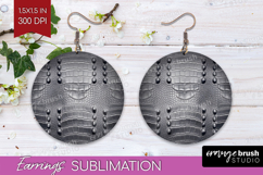 Animal Print Round Earrings - Animal Skin PNG Sublimation Product Image 1