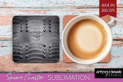 Animal Print Square Coaster - Animal Skin Coaster PNG Product Image 1