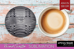 Animal Print Round Coaster - Animal Skin Coaster PNG Product Image 1