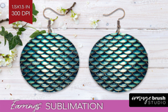 Animal Print Round Earrings - Animal Skin PNG Sublimation Product Image 1