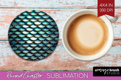 Animal Print Round Coaster - Animal Skin Coaster PNG Product Image 1