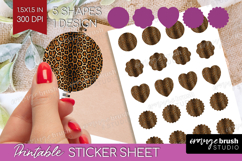 Animal Print Round Sticker - Animal Skin Printable Sticker Product Image 1