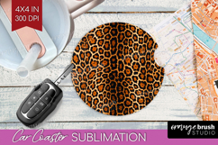 Animal Print Car Coaster - Animal Skin Coaster PNG Product Image 1