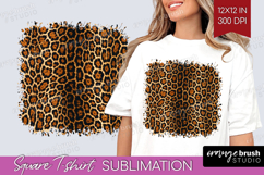 Animal Print Square Tshirt Background - Animal Skin PNG Product Image 1