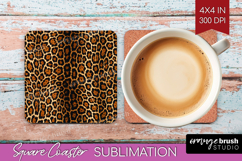 Animal Print Square Coaster - Animal Skin Coaster PNG Product Image 1
