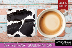 Animal Print Square Coaster - Animal Skin Coaster PNG Product Image 1