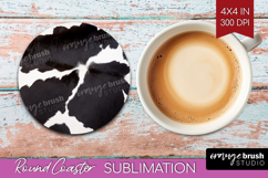 Animal Print Round Coaster - Animal Skin Coaster PNG Product Image 1