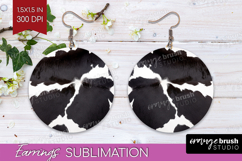 Animal Print Round Earrings - Animal Skin PNG Sublimation Product Image 1
