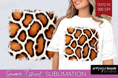 Animal Print Square Tshirt Background - Animal Skin PNG Product Image 1