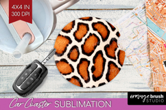 Animal Print Car Coaster - Animal Skin Coaster PNG Product Image 1