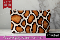 Animal Print Cosmetic Bag - Animal Skin Makeup Bag PNG Product Image 1