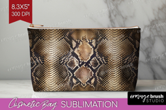 Animal Print Cosmetic Bag - Animal Skin Makeup Bag PNG Product Image 1