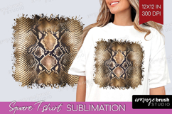 Animal Print Square Tshirt Background - Animal Skin PNG Product Image 1